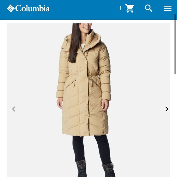 columbia ember springs long down parka